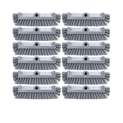 SPARTA Multi-Level Tile Scrub Brush 12" Wide Brush Head, Heavy-Duty Tile Cleaning Brush with End Bristles for Commercial Tiles, Tubs and Floor, Plastic, 12 Inches, Gray, (Pack of 12)