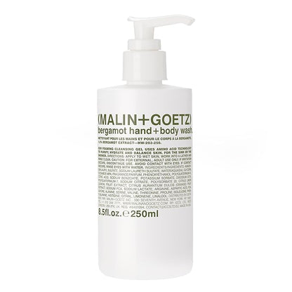 MALIN+GOETZ Women's Bergamot Hand + Body Wash, Clear, 8.45 Fl Oz (Pack of 1)