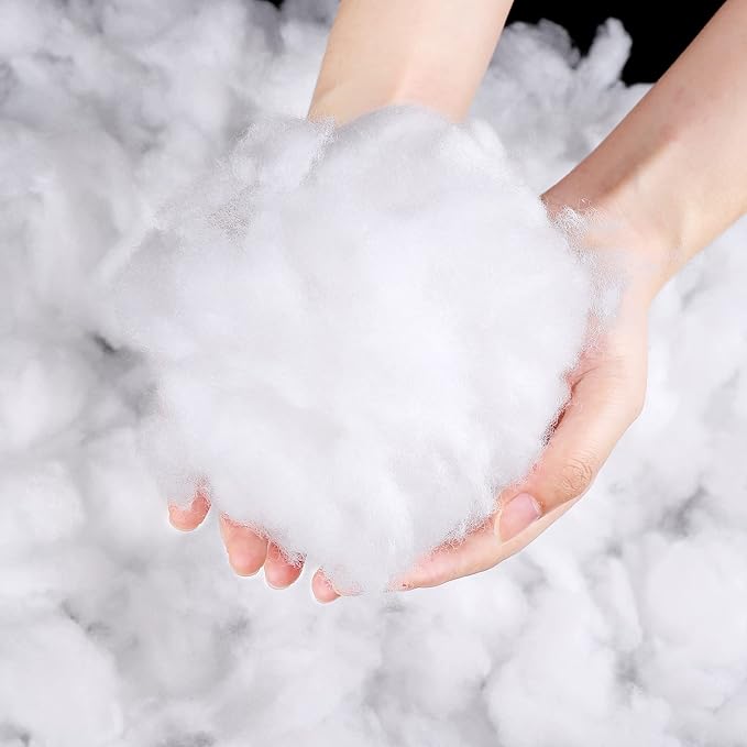 ANVAVO 36 Ounces Christmas Fake Snow Decor Indoor Outdoor Soft Fluffy Cotton Snow Artificial Snow for Christmas Village Crafts Christmas Tree, Nativity and Winter Display Decorations, 3 Bags