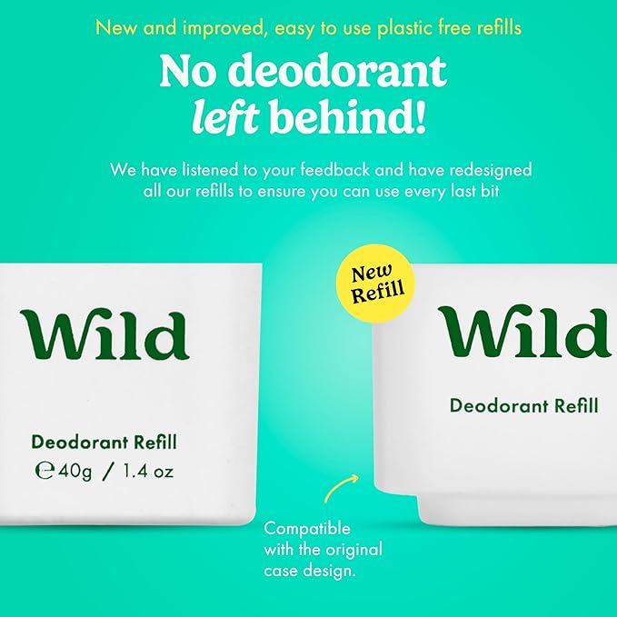 Wild - Refillable Deodorant Variety Pack with Clean Fresh Scents - Aluminum Free - Scents Include Fresh Cotton & Sea Salt, Ocean Mist & Thunderstorm - Long Lasting Protection