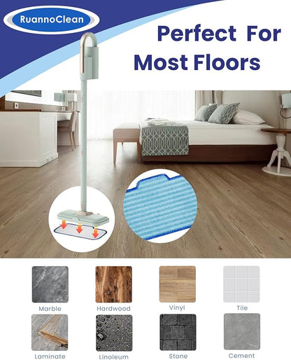 Steam Mop Pads Compatible with Newbealer NB603C NB602N Steam Cleaner for Home, 4 Packs Washable and Reusable Replacement Mop Pads for Hardwood, Laminate, Tile, and Ceramic Flooring