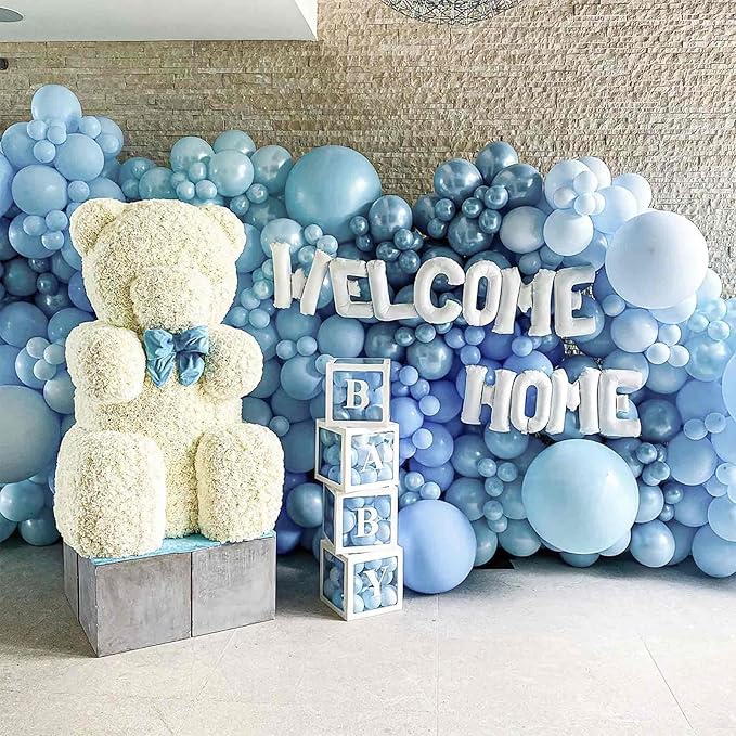 PartyWoo Sky Blue Balloons 50 pcs 12 Inch Pearl Light Blue Balloons for Graduation Gender Reveal Baby Shower Wedding Anniversary Birthday Party Decorations Blue-Z22