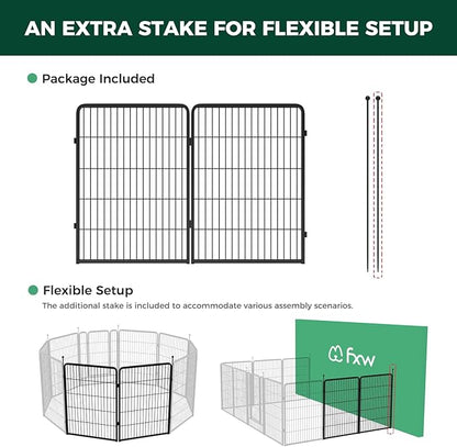 FXW Instant Unleashed Dog Playpen, Portable Pet Fence for Outdoor, RV Trips, and Camping, 40inch, 2 Panels for Medium and Large Dogs│Patented
