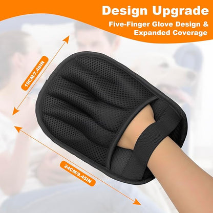 2 Pairs of pet Grooming Gloves, Suitable for Cats and Dogs. Five-Finger Static pet Grooming Gloves. Reusable pet Grooming Tools for Sofas, Clothes, pet beds and Carpets. (M)