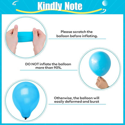 Toy Inspired Story Balloons, 12 Inch Cow Print Sky Blue Cloud Balloons Red Blue Yellow Green Balloons for Kids Boys Birthday Party Farm Themed Party Decorations
