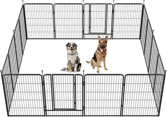 FXW Instant Unleashed Dog Playpen, Portable Pet Fence for Outdoor, RV Trips, and Camping, 40 inch, 16 Panels for Medium and Large Dogs with RV Step Grid│Patented