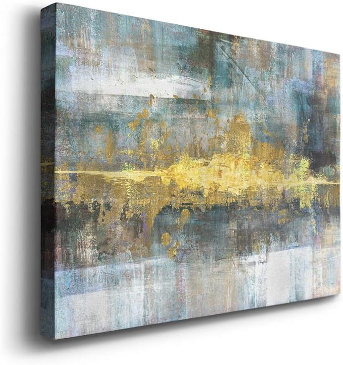 Wexford Home Decor Landscape Canvas Wall Art Abstract Floral Painting Modern Pictures Artwork Decoration for Living Room Kitchen Bathroom Office Ready to Hang Frequency 18x27