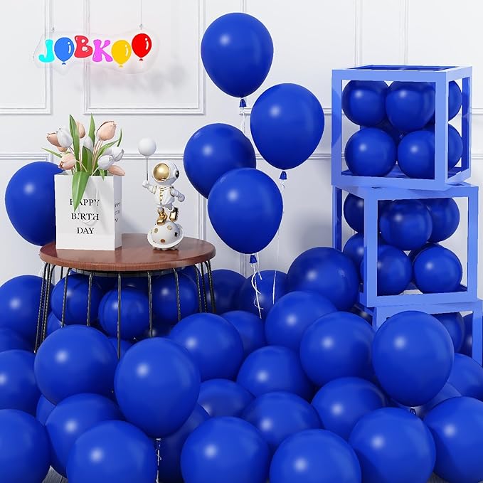60Pcs Dark Blue & Royal Blue Mini Matte Helium Balloons - 5'' Small, Perfect for Birthday, Baby Shower, Gender Reveal & Graduation Parties