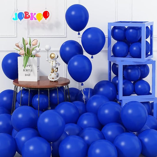 60Pcs Dark Blue & Royal Blue Mini Matte Helium Balloons - 5'' Small, Perfect for Birthday, Baby Shower, Gender Reveal & Graduation Parties