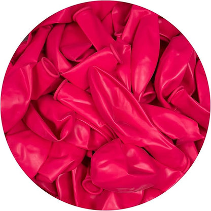 Fuchsia Balloons 100 Pack, 12 Inch Hot Pink Latex Balloons For Birthdays, Weddings, Baby Showers, Holidays