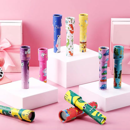 Jerify 100 Pcs Classic Kaleidoscopes Bulk Kids Birthday Party Favor Educational Kaleidoscope Toy Return Gift Retro Goody Bag Fillers for School Classroom Carnival Prizes, Random Pattern