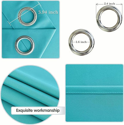 DWCN Blackout Curtains 84 Inch Length, Thermal Light Blocking Curtain for Bedroom/Living Room - W60 x L84 Inches Long, 2 Panels, Turquoise