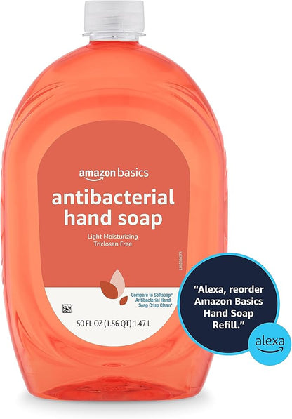 Amazon Basics Liquid Hand Soap Refill, Light Moisturizing, Triclosan-Free, Citrus, 50 Fl Oz (Pack of 1) (Previously Solimo)