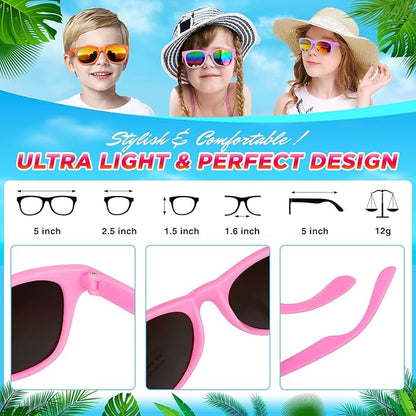 GINMIC Kids sunglasses Party Favors, 36Pack Kids, Boys and Girls Sunglasses Bulk Age 3-8 with UV400 Protection,Party Favors For Kids, Birthday Classroom Goodie Bags Party Supplies