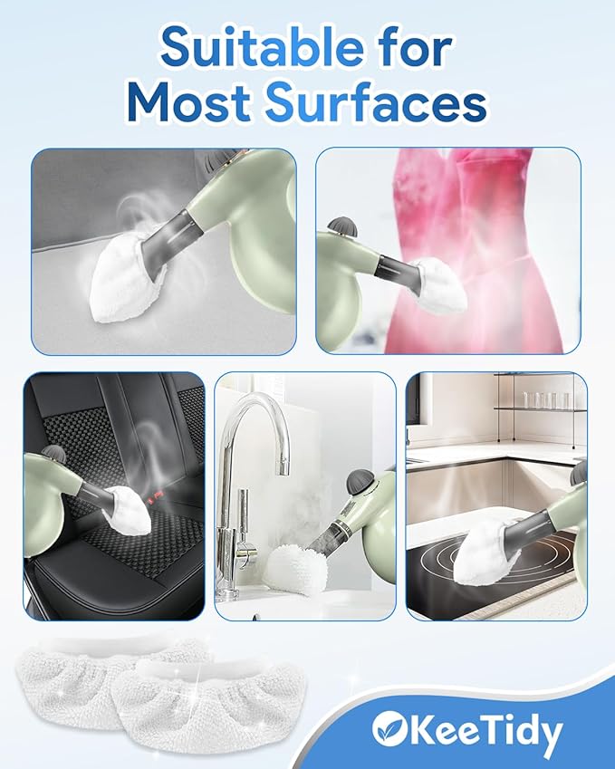 Steam Cleaner Accessories for Most Handheld Steam Cleaner Microfiber Cloths Cover Compatible with Bissell Steam Shot Steam Mop Pads Fit for Comforday Steam Cleaner, 5 Pack