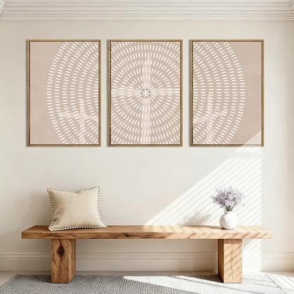 Christian Framed Canvas Wall Art Modern Jesus Wall Decor Abstract Wall Art Set of 3 Jesus Feeds The 5000Artwork for Living Room Bedroom Office 24x36 Inch