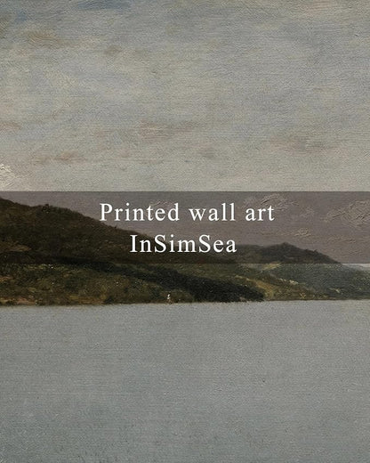 InSimSea Framed Canvas Wall Art Vintage Decor, Classical Landscape Paintings Artwork, Large Prints, Vintage Nature Decor, Retro Wall Decoration for Bedroom Living Room Bathroom, 16"x24"
