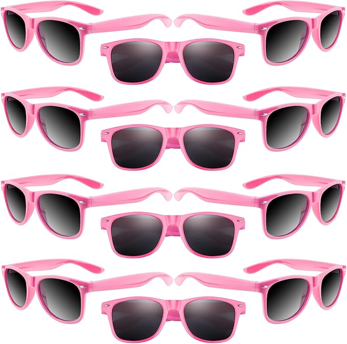 ASTARON 12 Pack Party Sunglasses Bulk Neon Party Favors for Beach Wedding Party Pool Party Supplies