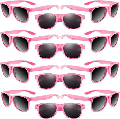 ASTARON 12 Pack Party Sunglasses Bulk Neon Party Favors for Beach Wedding Party Pool Party Supplies