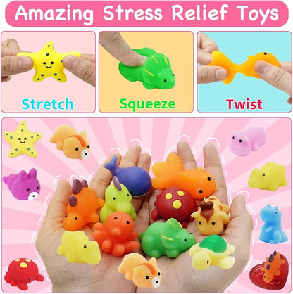 28 Pack Valentines Day Gifts for Kids, Mochi Squishies Party Favor Set with Valentines Greeting Cards for Kids Valentine School Gifts Prize Classroom Exchange Gift Set