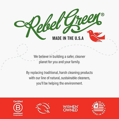 Rebel Green Organic Laundry Detergent - Natural Laundry Soap - Liquid Laundry Detergent with Dispenser Cup - Gentle Laundry Detergent - Fresh Pink Lilac - (68 Load Bottles, 2 Pack)