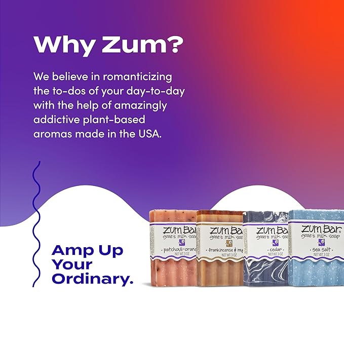 Indigo Wild Zum Goat's Milk Soap Bar - Bar Soap for Hands & Body Made with Essential Oils - 3 oz - Earth & Sea Blends (4 Pack)