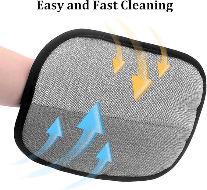 Pet Hair Removal Glove for Dogs & Cats,Reusable Electrostatic Pet Hair Remover Gloves,Magic Brush Pet Hair Removal Tool for Furniture,Couch,Car Seats,Clothing(2Pcs)