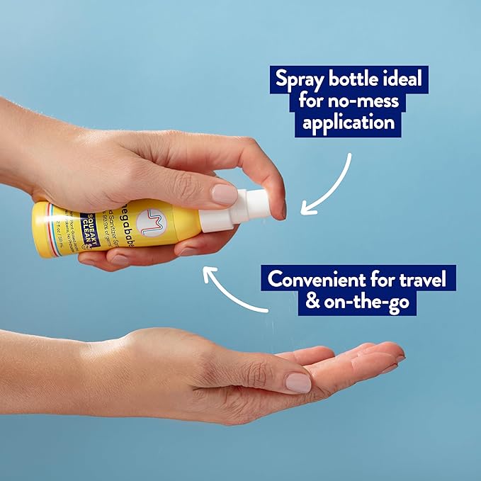 Megababe Squeaky Clean Spray Hand Sanitizer 2 oz - 3 Pack