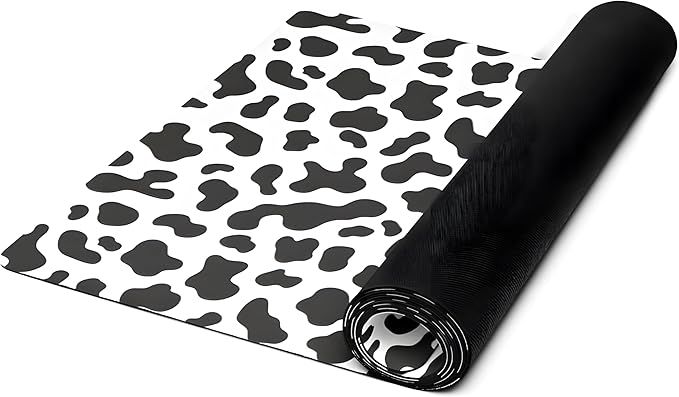 Cow Yoga Mat for Women – Cute Animal Pattern, Non-Slip Microsuede - Rubber - Fashion Yoga, Pilates, Stretching - Meditation Mat