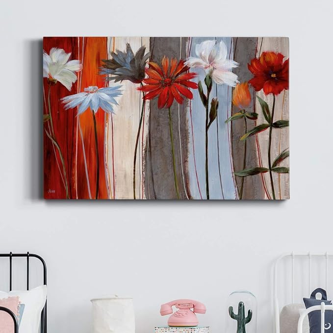 Wexford Home Home Decor Landscape Canvas Wall Art Abstract Floral Painting Modern Pictures Artwork Decoration for Living Room Kitchen Bathroom Office, Ready to Hang