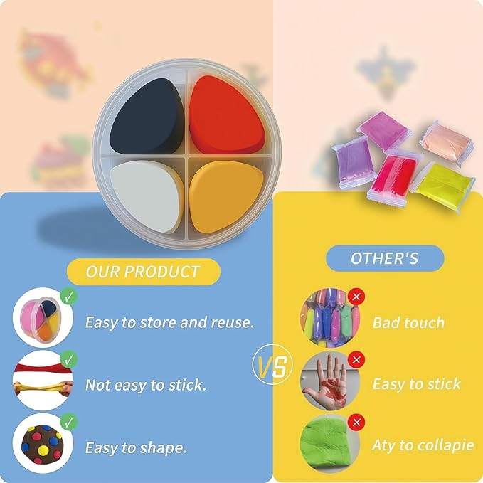 Air Dry Clay Kit for Kids - Cakes Themed,12 Desserts DIY Molding Clay Art Crafts Set for Kids Girls Boys Valentines Gifts Party Favors Classroom School Exchange Prize（Cake）