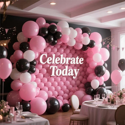 Pink Balloons 100 Pack, 12 Inch Latex Helium Pink Balloons Garland for Elegant Birthday Wedding Baby Shower Graduation Arch Party Decorations