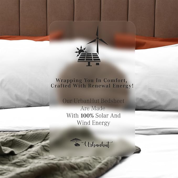URBANHUT 800 Thread Count Egyptian Cotton Damask Striped King Size Sheets Set (4 Pc) - Ultra Soft & Smooth, Sateen Weave King Sheet, Luxury Hotel Sheets with 16" Deep Pocket - White