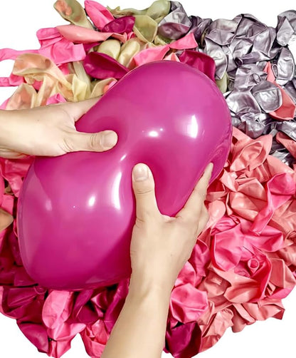 300 Pcs Pink Balloons 12 Inch Different Shades of Pink Party Balloon Set, Suitable for Wedding, Graduation, Birthday Party Various Event Decorations