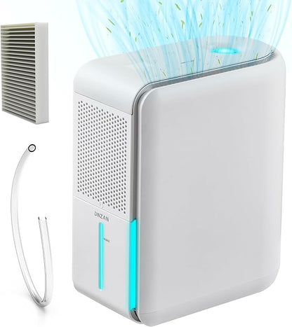 Dehumidifier, Humidifier & Air Filtration & aroma diffuser 3 in 1-1000ml Tank, Auto Humidity Control, ≤45dB Quiet, 7-Color LED for Bedroom/RV/Office (350 sq.ft)