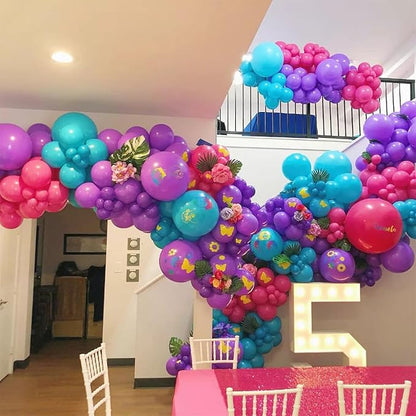 Pink Purple Blue Balloon, 60 Pcs 12 Inches Hot Pink Metallic Purple Teal Yellow Balloons Confetti Balloons for Kids Baby Shower Magic Theme Birthday Engagement Party Decoration