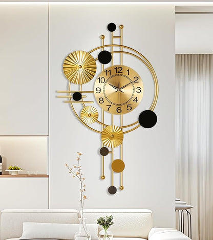 Large Wall Clock, Modern Clocks for Living Room, Geometric Design - Silent Wall Clock, Battery Operated, for Living Room,Bedroom,Kitchen,Study or Entryway Decor-30