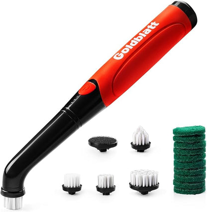 Goldblatt Electric Spin Scrubber Cordless 18-Piece Kit, Power Scrubber with Battery Indicator Light, IPX6 Waterproof, Electric Cleaning Brush for Grout, Tile, Bathroom, Kitchen Cleaning