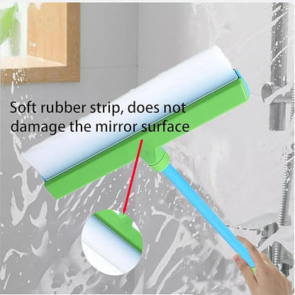 Aquaswipe Window Squeegee，Silicone Window Squeegee Kit，Shower Squeegee for Glass Doors,and Windows, Car Doors and Windows，Etc(1 Set（Green-White）