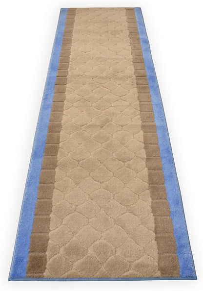 Custom Size Runner Volley Abstract Design Grey Blue, (30 Feet Length x 26 Inch Width) Custom Cut Slip Resistant Rubber Backing Runner Rugs, Extra Long Runner Rugs for Hallways
