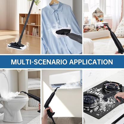 Steam Cleaner, Powerful Heavy Duty Canister Steamer with 34 Accessories, Steam Mop with 16.4 Ft Extra-Long Power Cord for Home Floor Cleaning, Grout, Upholstery, Car Detailing