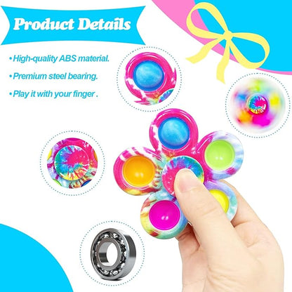 50 Fidget Spinners Toys, Party Favors Gifts for Kid,Pop Fidget Spinner Pack Bulk, Little Sensory Fidget Toys Pack, Classroom Prizes for Girls Boys Students (50 Fidget Spinners)