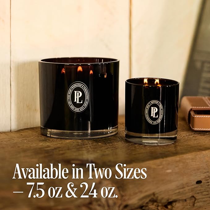 Preston Lane Luxury 3-Wick Scented Candle, Highrise, 24 oz Hand-Poured in USA | Long Burn Time (40–50 Hrs), Vegan Soy Wax Blend, Decorative Ceramic Vessel, Fine Italian Fragrance