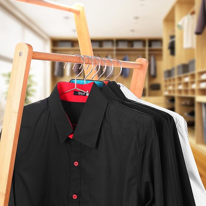 17.7" Strong Metal Wire Clothes Hangers, Coat Clothing Closet Rack, Standard Suit Hangers, Ideal for Everyday Use, 30 Pack, Copper