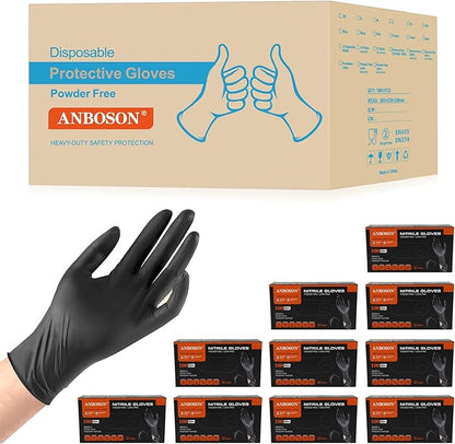 6 mil Disposable Nitrile Gloves, Heavy Duty Disposable Glove, Cooking Gloves, Latex Free, Powder Free