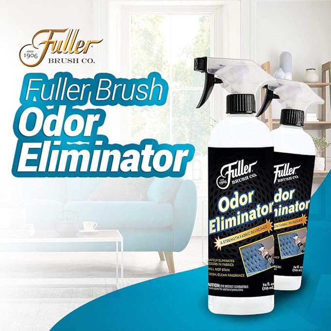 Fuller Brush Odor Eliminator Extra Strength Fabric Refresher Bottle - Refreshing Deodorizer For Cloths - Clean Fresh Scent For Linen, Clothing, Carpet, Upholstery & Car Interior (1 Pack)