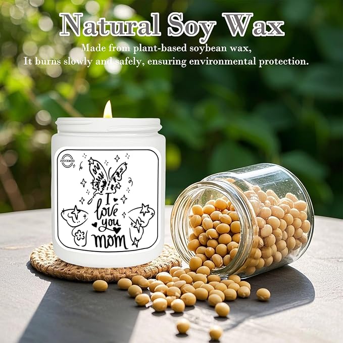 Christmas Gifts for Mom, Lavender Eucalyptus Candles, Soy Wax Aromatherapy Candle for Stress Relief, Non Toxic, Long Lasting Time of 50 Hour, Birthday Gifts for Mom from Daughter Son