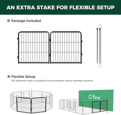 FXW Instant Unleashed Dog Playpen, Portable Pet Fence for Outdoor, RV Trips, and Camping, 24inch, 2 Panels for Puppy and Small Dogs│Patented