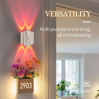 Motion Sensor Night Light,Motion Sensor Light Indoor,USB Type-C Charging,Magnetic Mount,Colorful neon Colors Change,Wall lamp,Battery Operated Wall Sconce for Bedroom,Bathroom