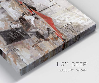 Home Decor Landscape Canvas Wall Art Abstract Floral Painting Modern Pictures Artwork Decoration for Living Room Kitchen Bathroom Office, Ready to Hang, river walk